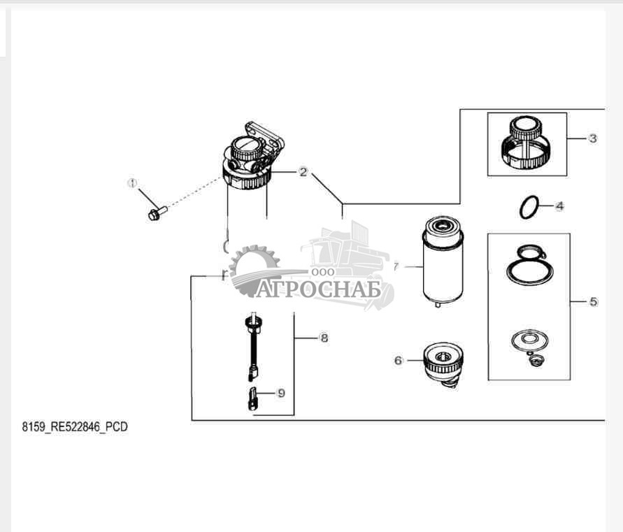 8159 Топл. фильтр грубой очистки 